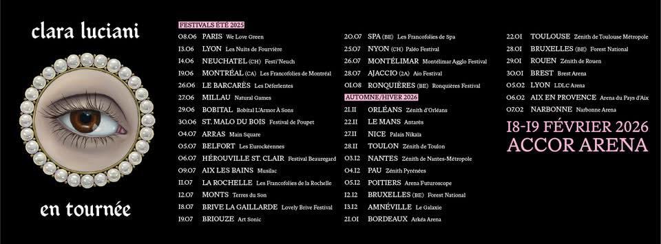 Clara Luciani Tournee Tour Poster 2026